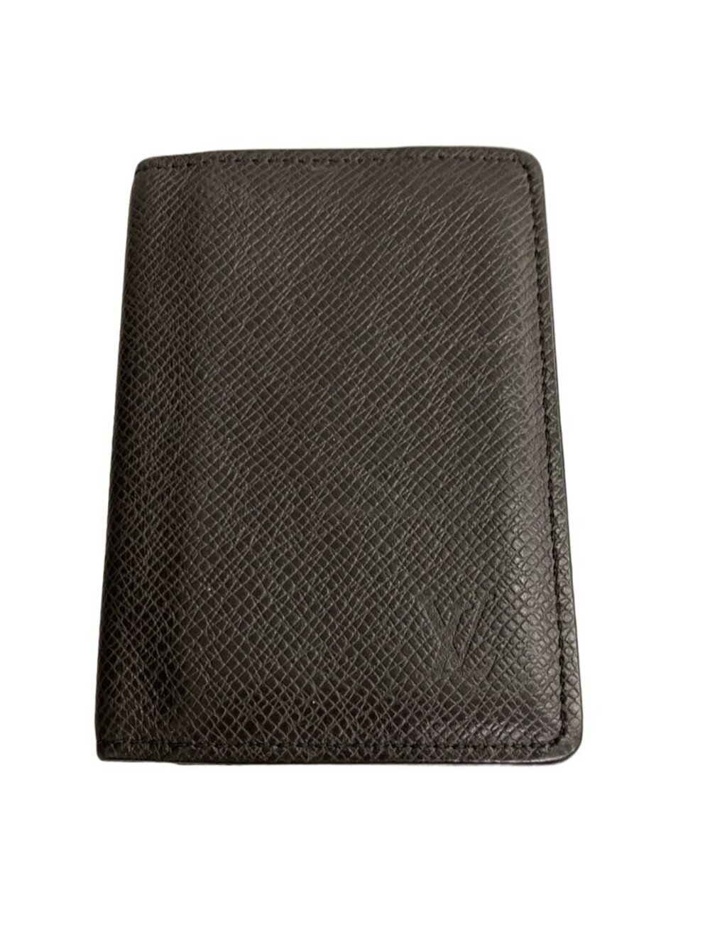 LOUIS VUITTON Organizer de Poche Taiga Cowhide Black Solid